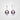 Purple Freshwater Pearl Drop Earrings with White Gold Hook Settings - De Blancas