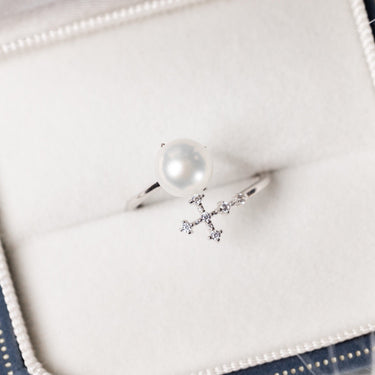 Freshwater Pearl & Diamond Seraphine Ring - De Blancas