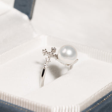 Freshwater Pearl & Diamond Seraphine Ring - De Blancas