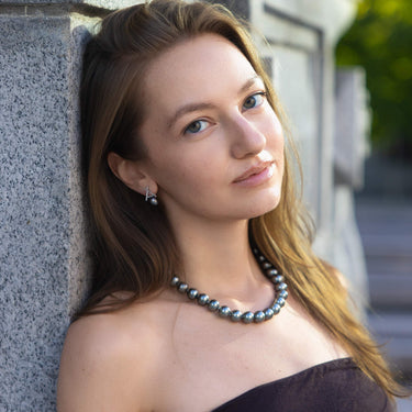 10.0-12.0mm Tahitian Pearl Necklace - Necklace