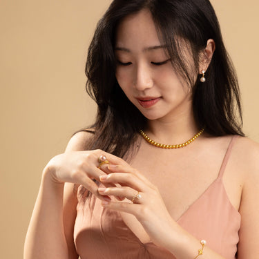 8.0-10.0mm Golden South Sea Pearl Necklace - De Blancas