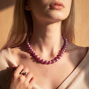 Lavender Purple Freshwater Pearl Necklace