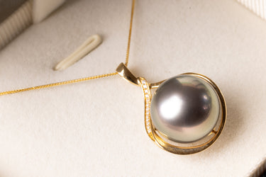 Black Tihitian Pearl | Noireva Pendant - De Blancas