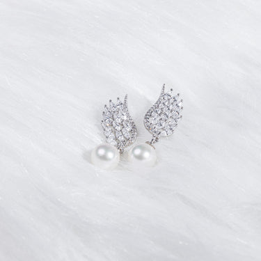 Freshwater Pearl & Diamond Alaía Earrings - De Blancas
