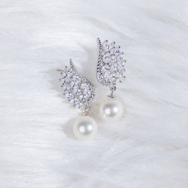 Freshwater Pearl & Diamond Alaía Earrings - De Blancas