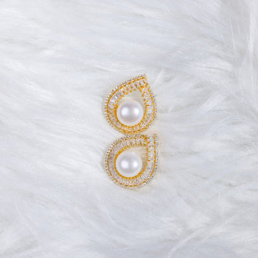 Freshwater Pearl & Diamond Veléa Earrings - De Blancas