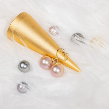 Natural Pink Freshwater Pearl Fish Hook Earrings - De Blancas