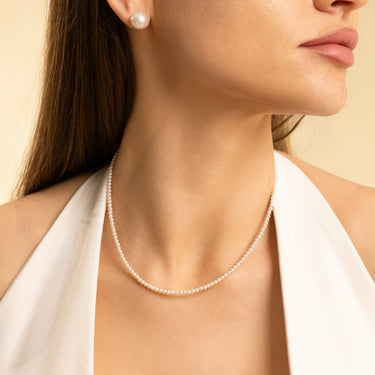 White Freshwater Pearl Necklace - Necklace