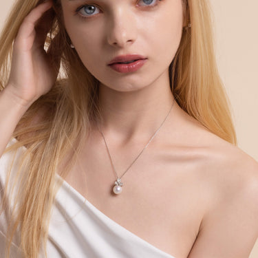 White South Sea Pearl & Diamond Florélia Pendant - De Blancas